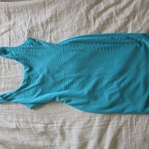 Xhirlaration Turquoise Textured Tight Mini Dress